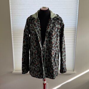 Maison Scotch “So Cabana” Leopard Mesh Rain Jacket – Size M